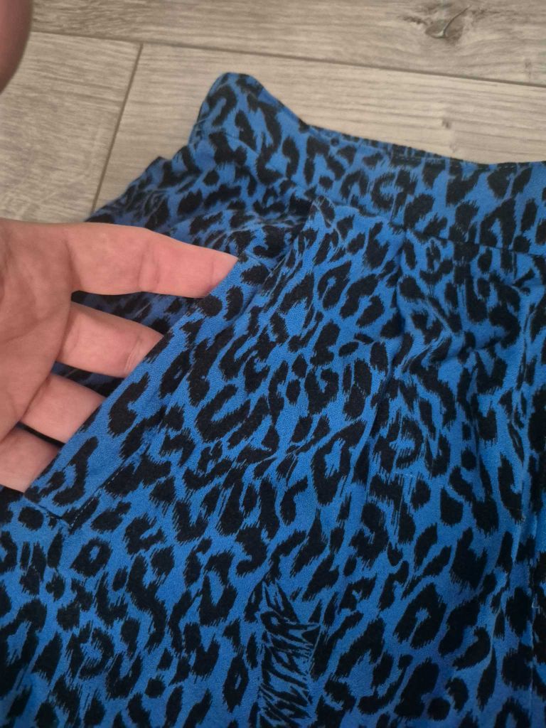 Mavi Leopar Desenli Şort Etek — görsel 2/3