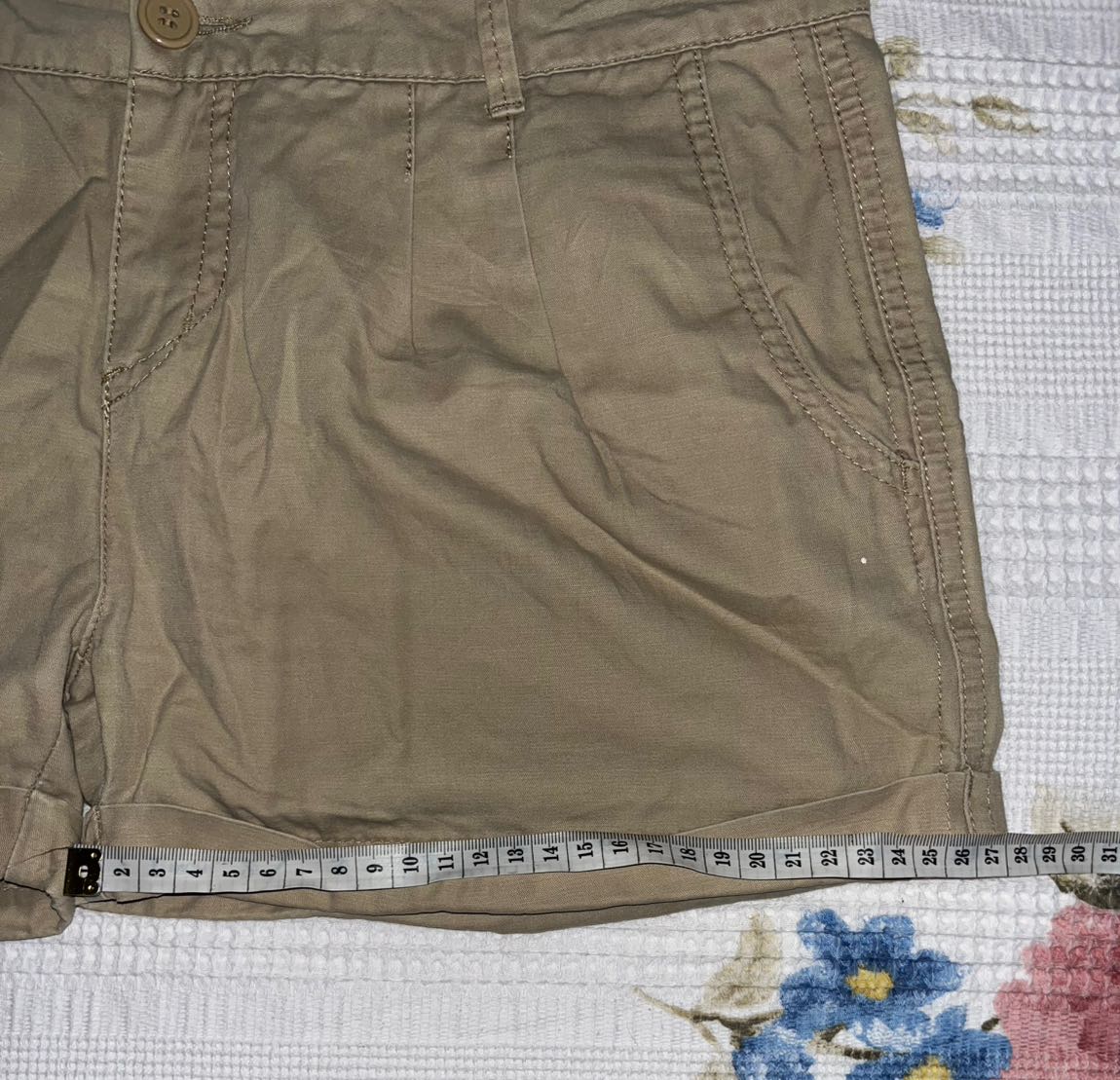 Y2k Vintage Micro Bej Şort — görsel 9/9