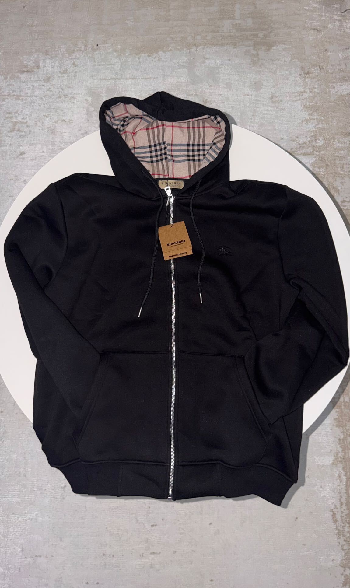 Siyah Burberry Kapüşonlu Hırka — görsel 2/6