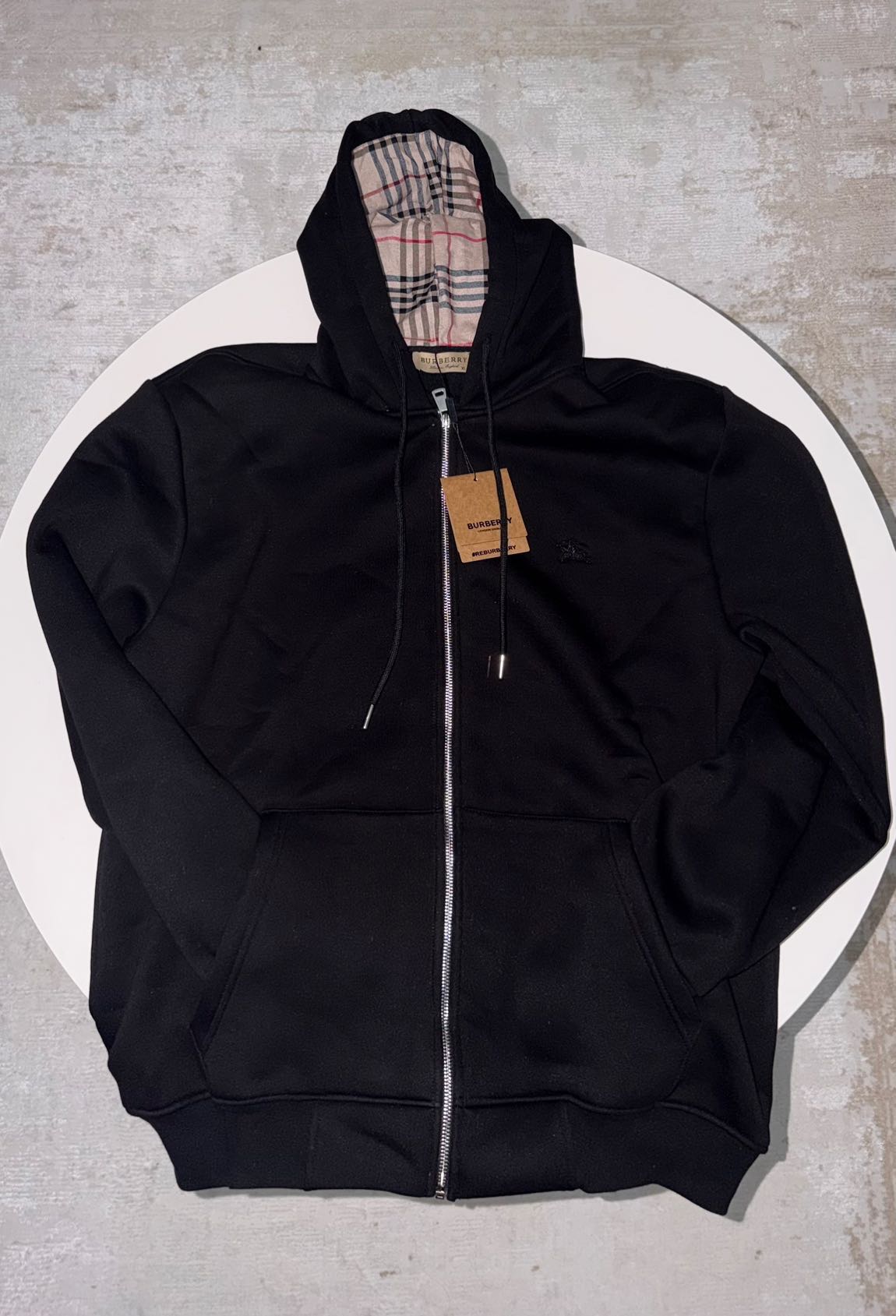 Siyah Burberry Kapüşonlu Hırka — görsel 4/6