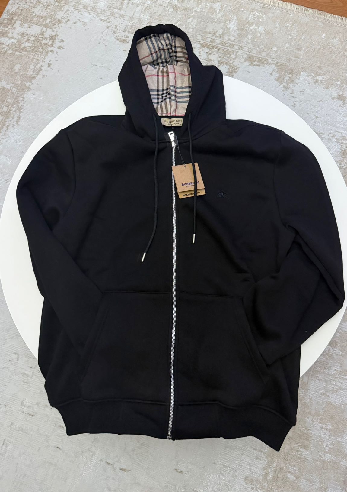 Siyah Burberry Kapüşonlu Hırka — görsel 6/6