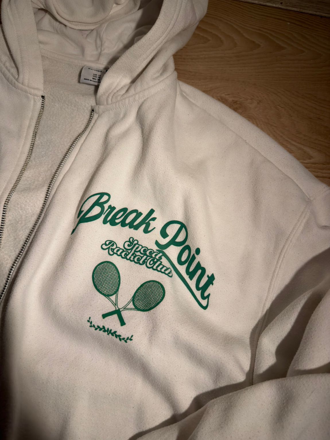 Bershka Beyaz Fermuarlı Sweatshirt — görsel 2/4