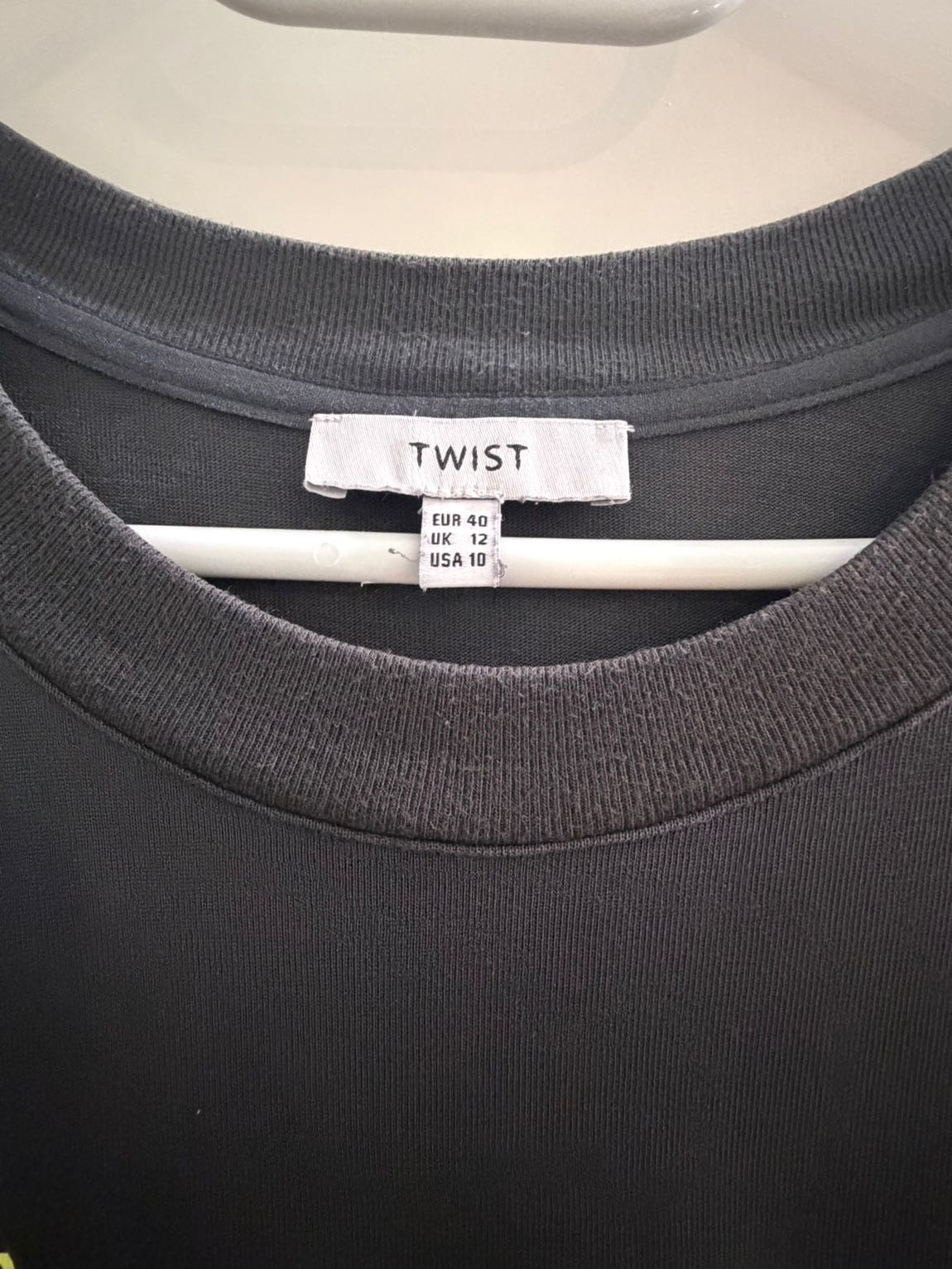 Twist Siyah Tişört Elbise — görsel 5/8