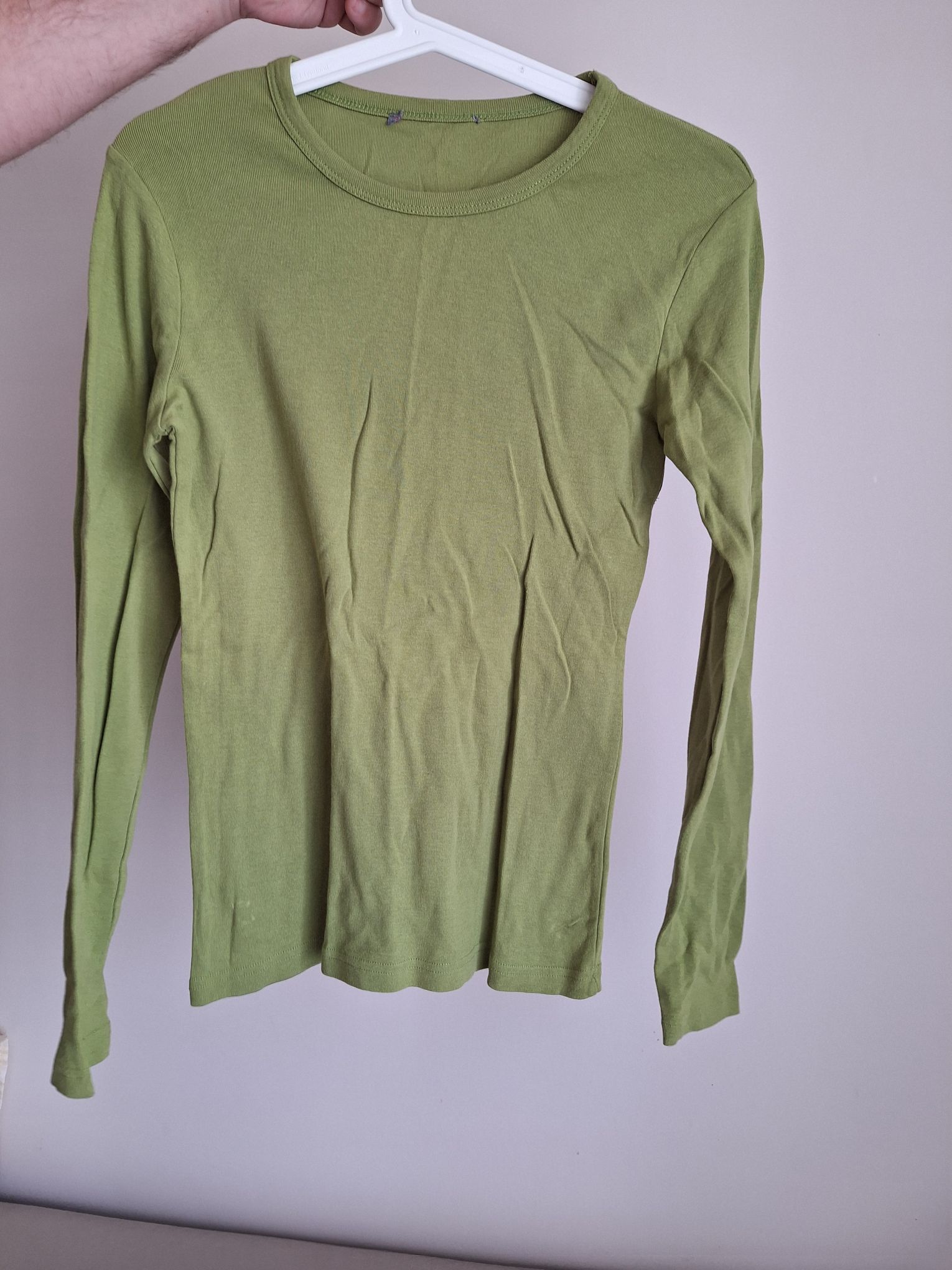 Y2K Slim fit basic Yeşil uzun kol Tisort — görsel 2/10
