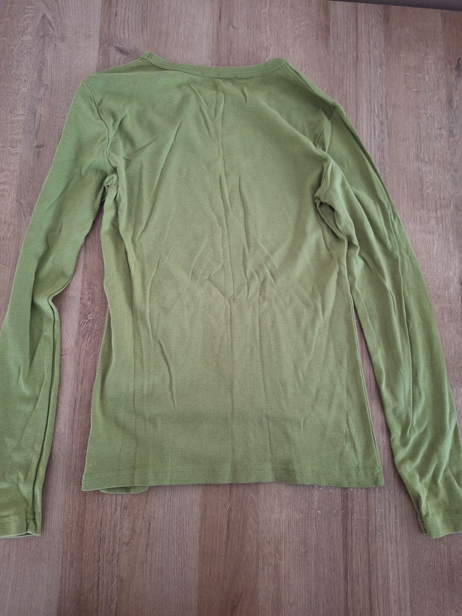 Y2K Slim fit basic Yeşil uzun kol Tisort — görsel 10/10
