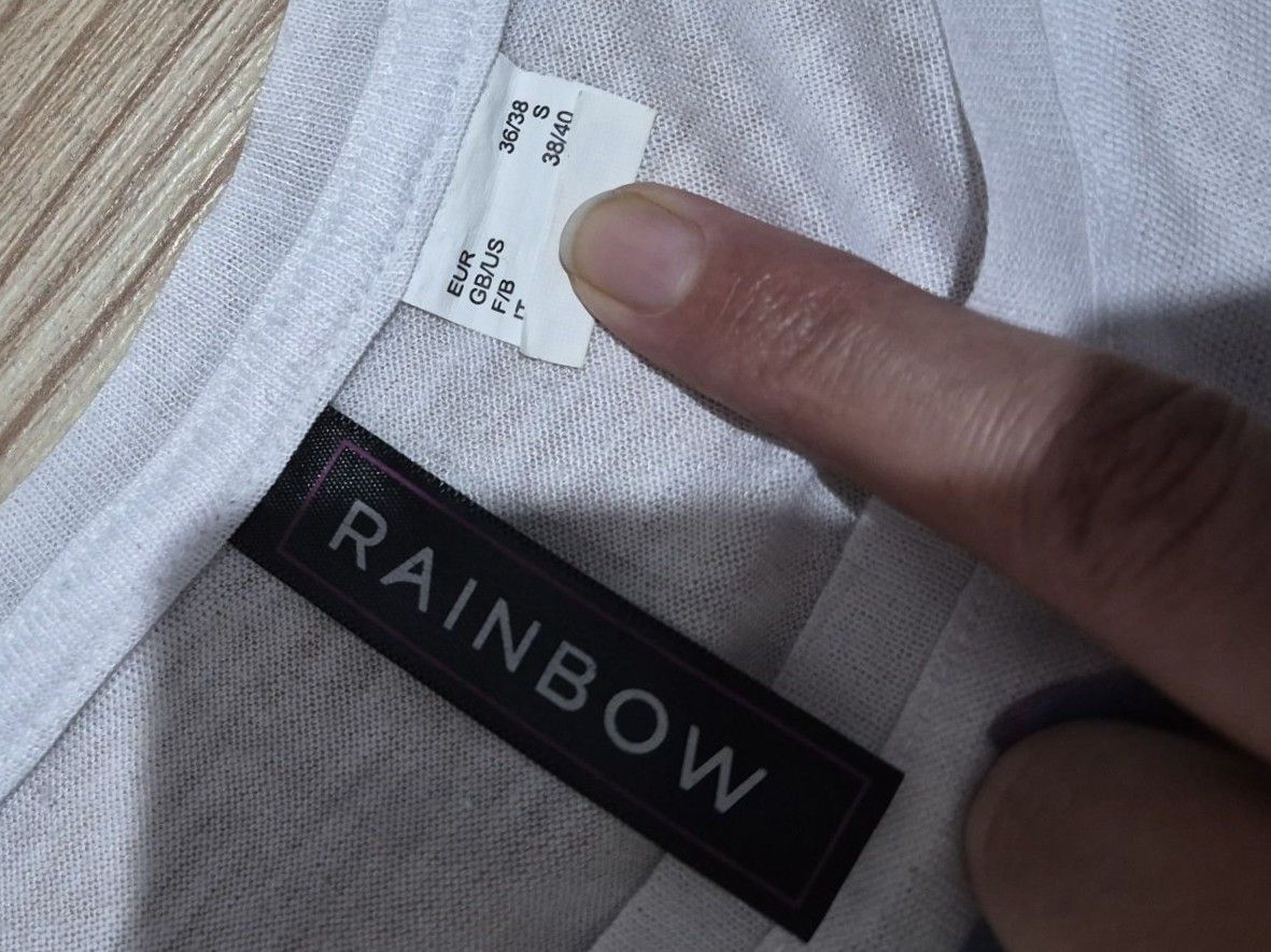 Rainbow Kelebek Baskılı Beyaz Tişört — görsel 8/8