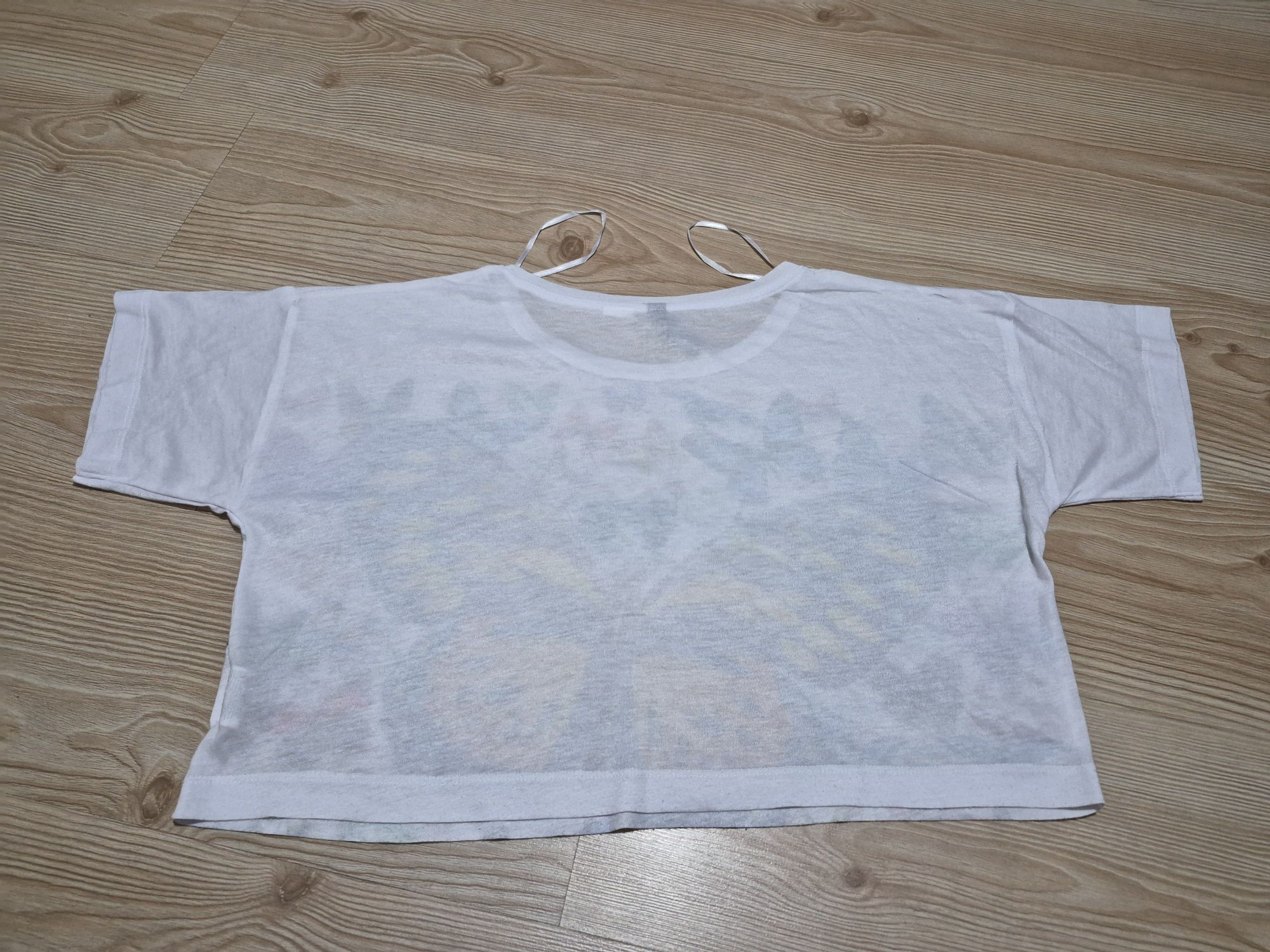 Rainbow Kelebek Baskılı Beyaz Tişört — görsel 5/8