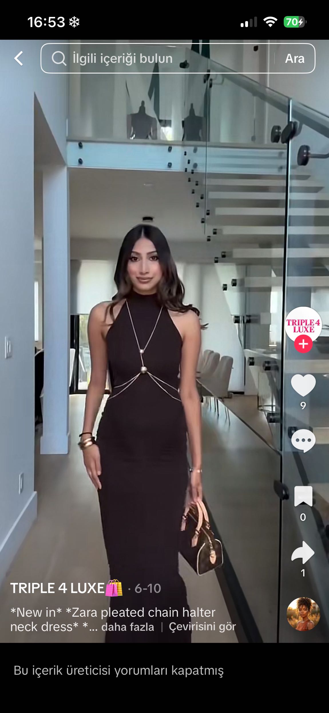 Zara Zincir Detaylı Elbise — görsel 6/7