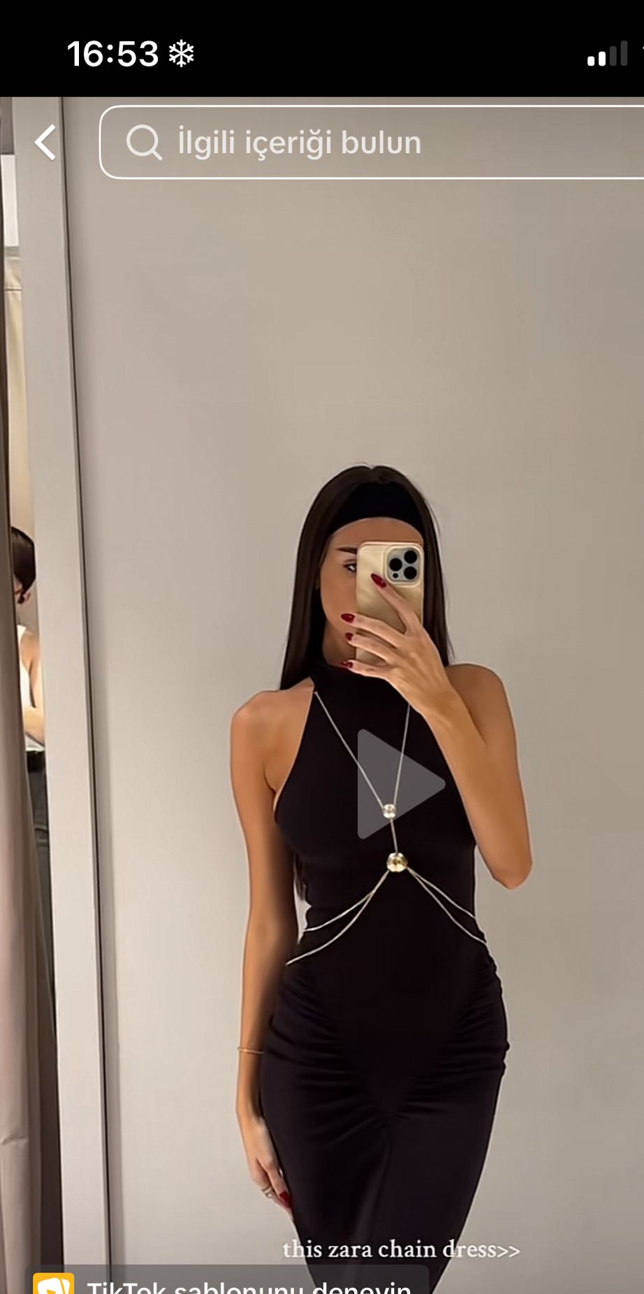 Zara Zincir Detaylı Elbise — görsel 7/7