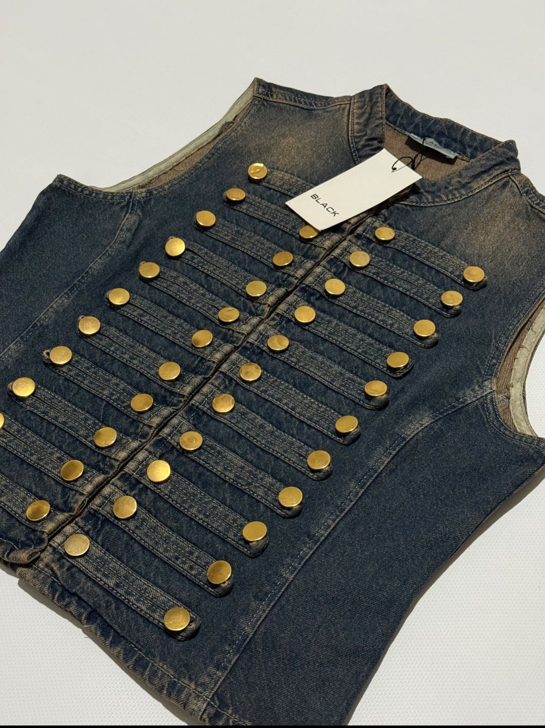 ZARA MODELİ KADİN KOT YELEK — görsel 3/5