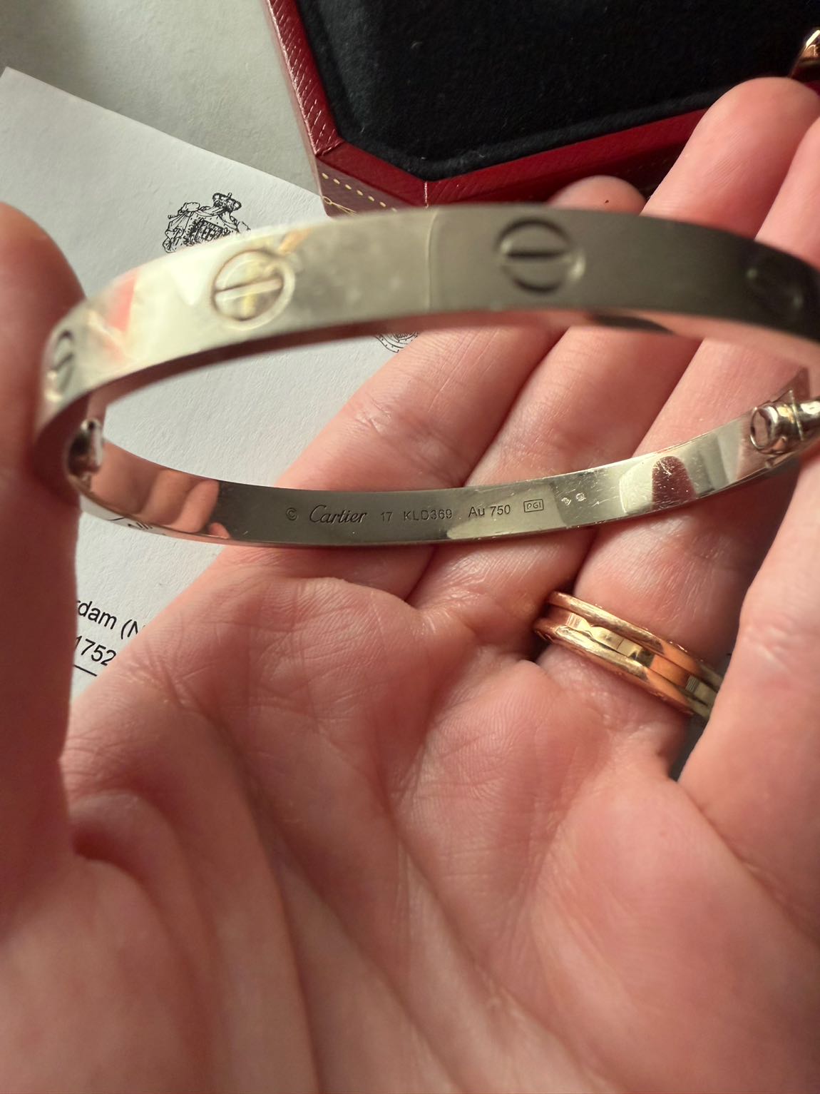 Cartier Beyaz Altın Bileklik 17 Beden — görsel 6/11