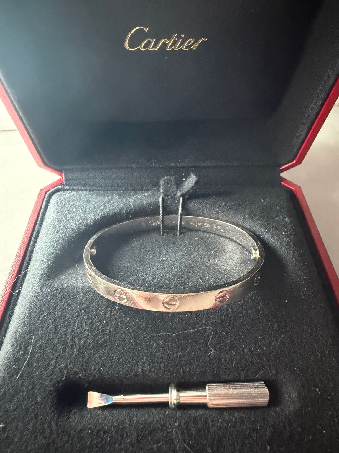 Cartier Beyaz Altın Bileklik 17 Beden — görsel 2/11