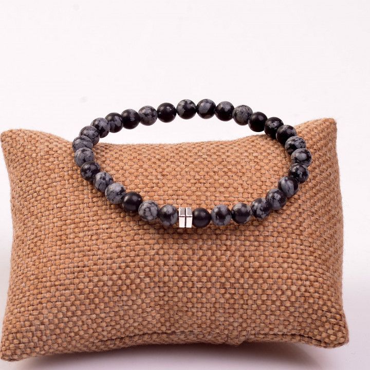 Obsidyen Doğal Taş Bileklik (8mm) — görsel 2/2