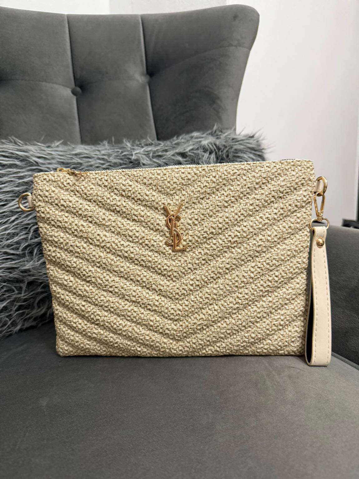 Yves Saint Laurent Hasır Çanta — görsel 2/3