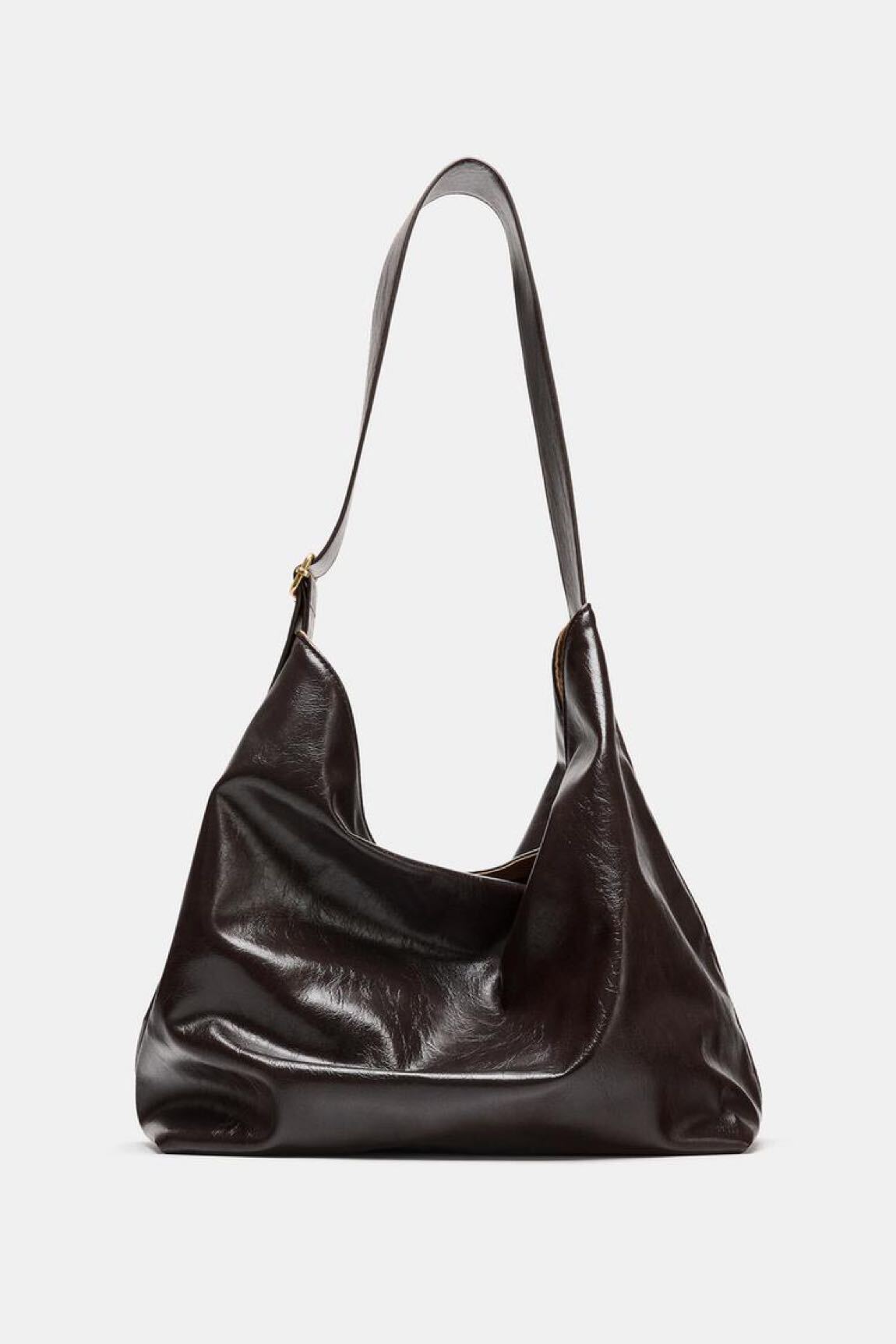 Zara kahverengi shopper çanta — görsel 2/6