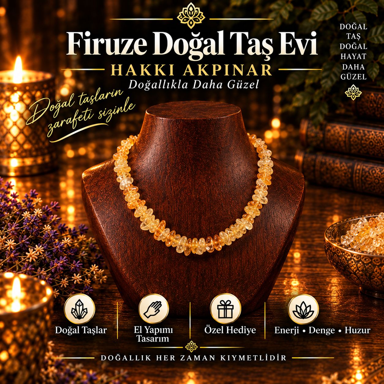 Sitrin Taşı Kolye (Bolluk ve Bereket) — görsel 2/3