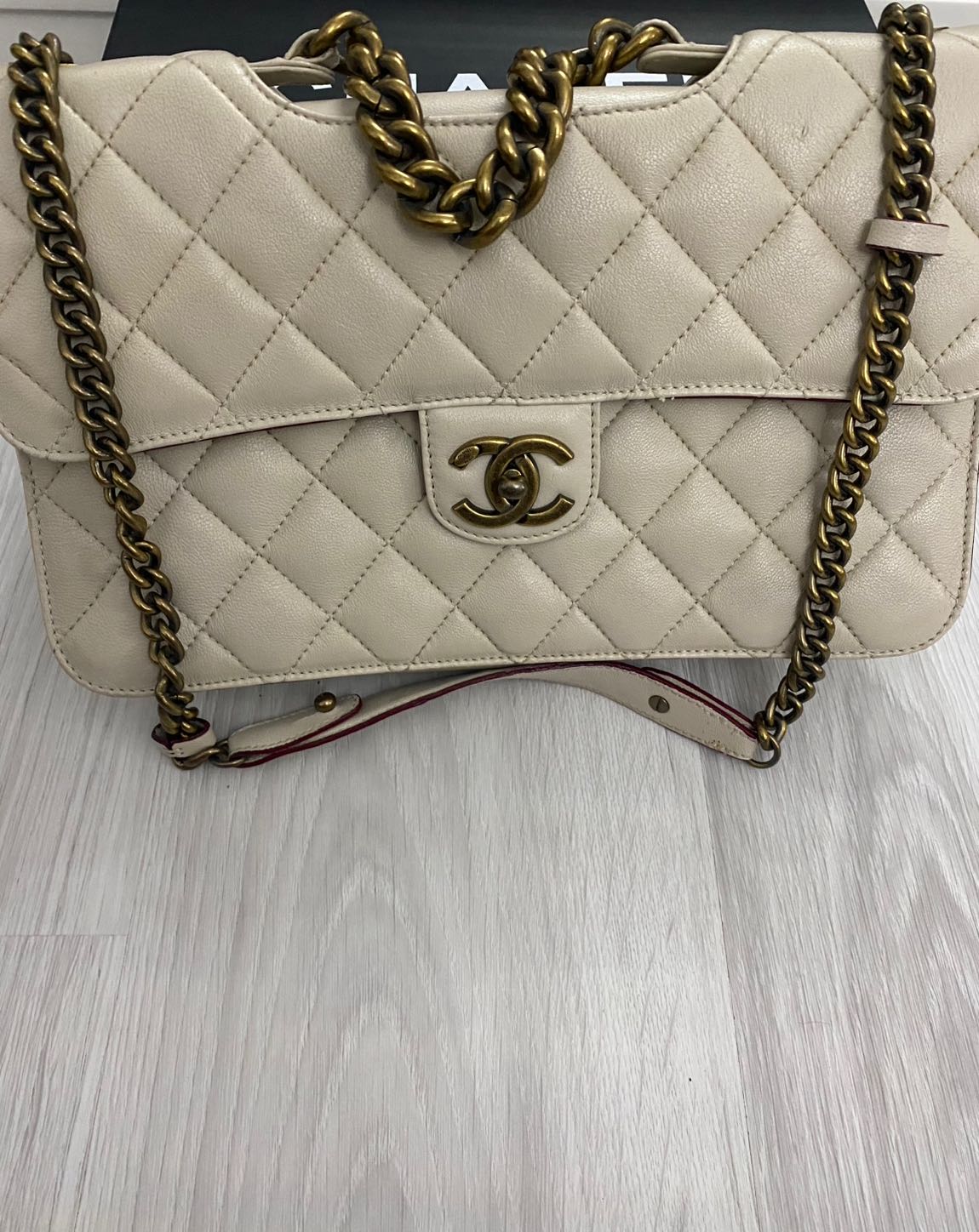 Chanel Krem büyük Omuz Çantası — görsel 11/11