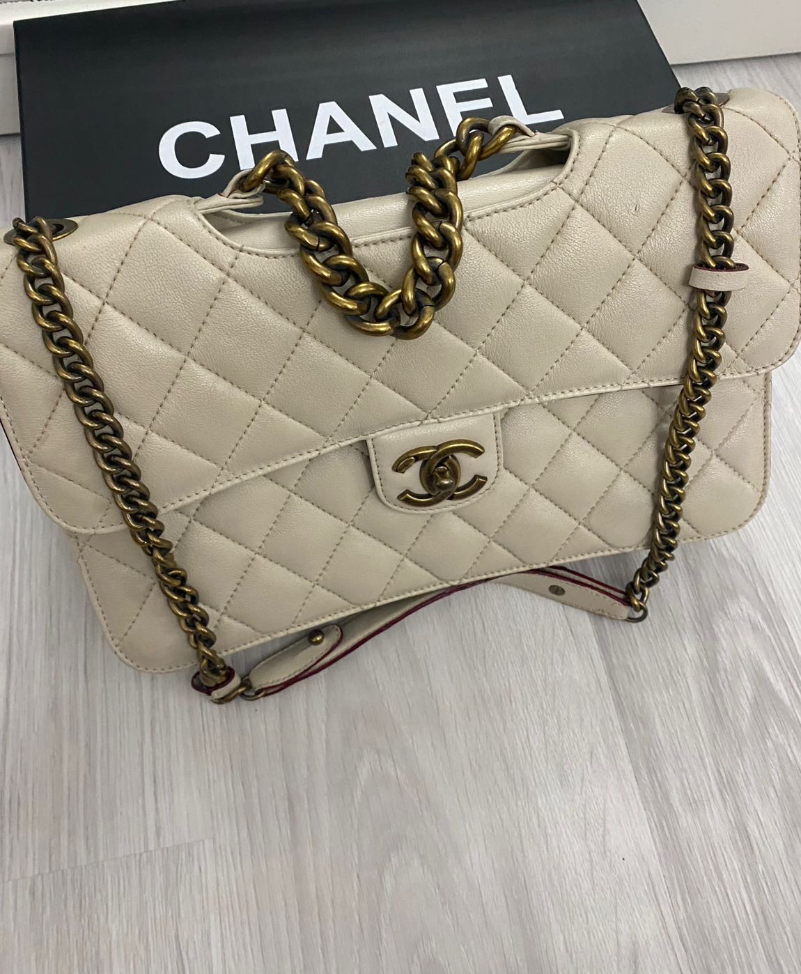 Chanel Krem büyük Omuz Çantası — görsel 8/11