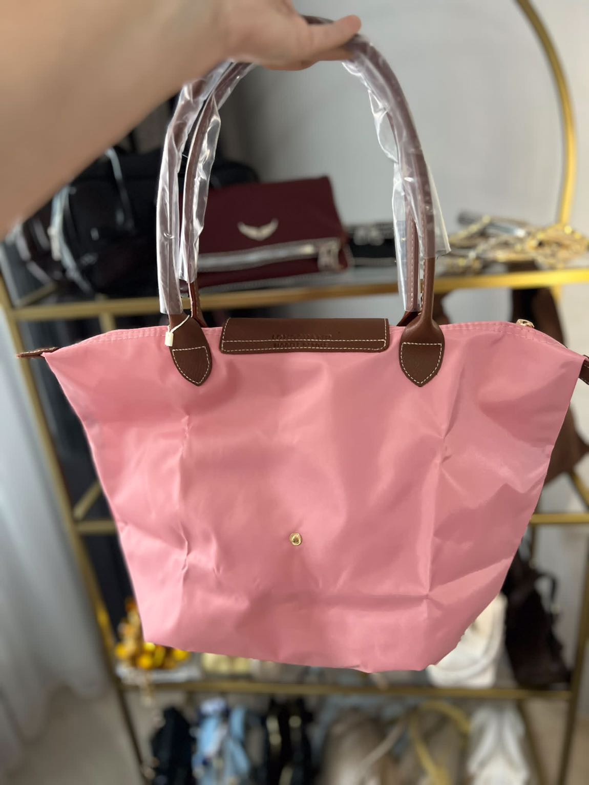 Longchamp Pembe Omuz Çantası ilan açtırı — görsel 3/4