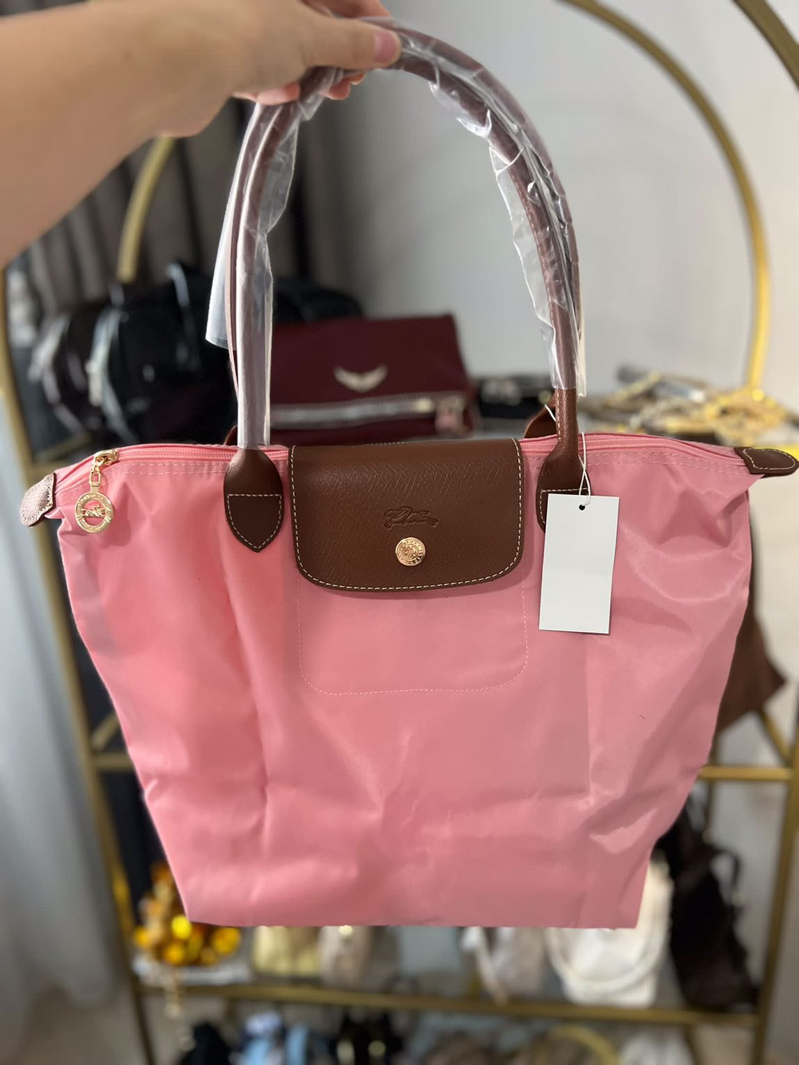 Longchamp Pembe Omuz Çantası ilan açtırı — görsel 2/4