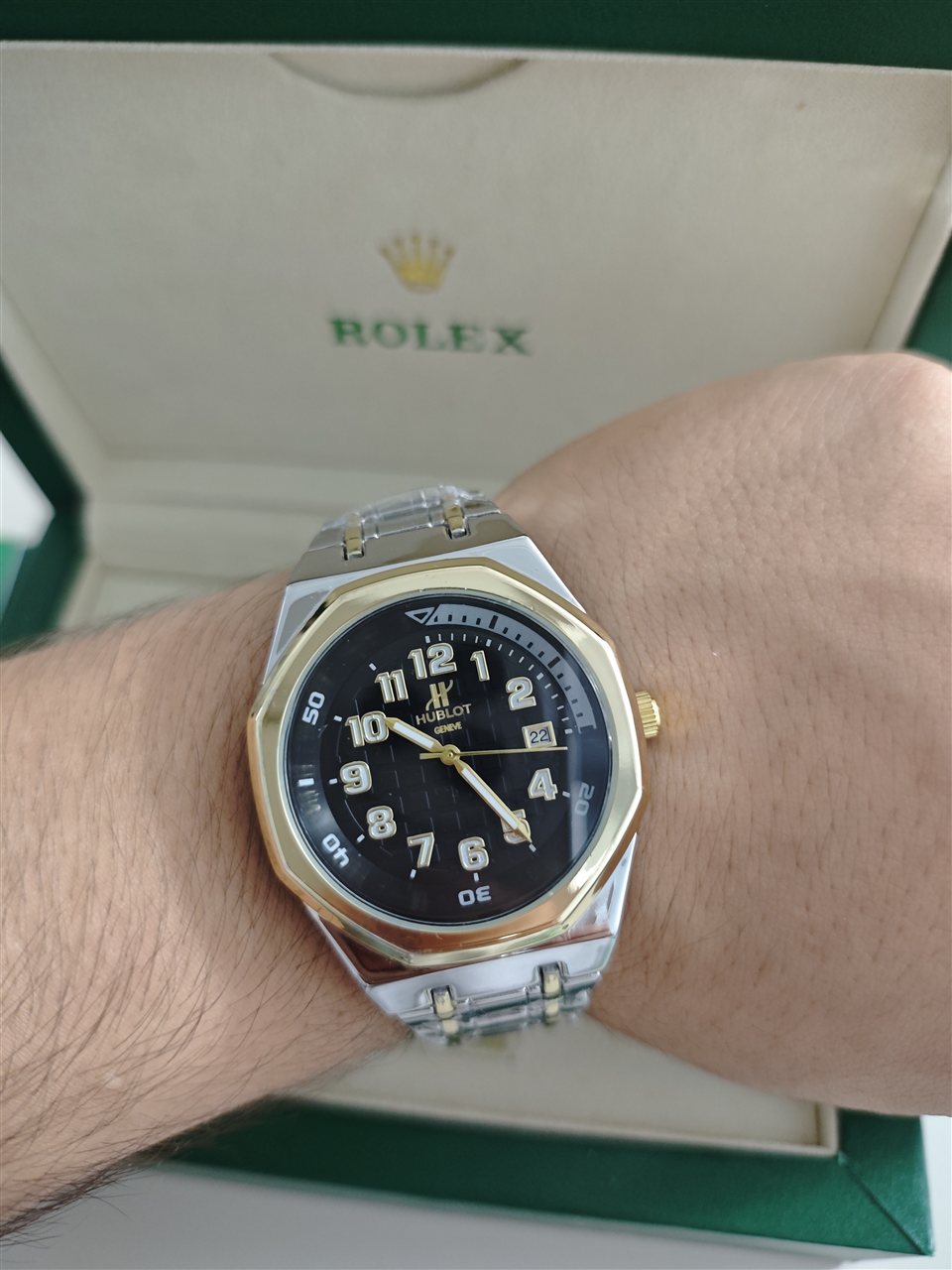 Hublot Saat - Siyah Kadran Çift Renk — görsel 3/3