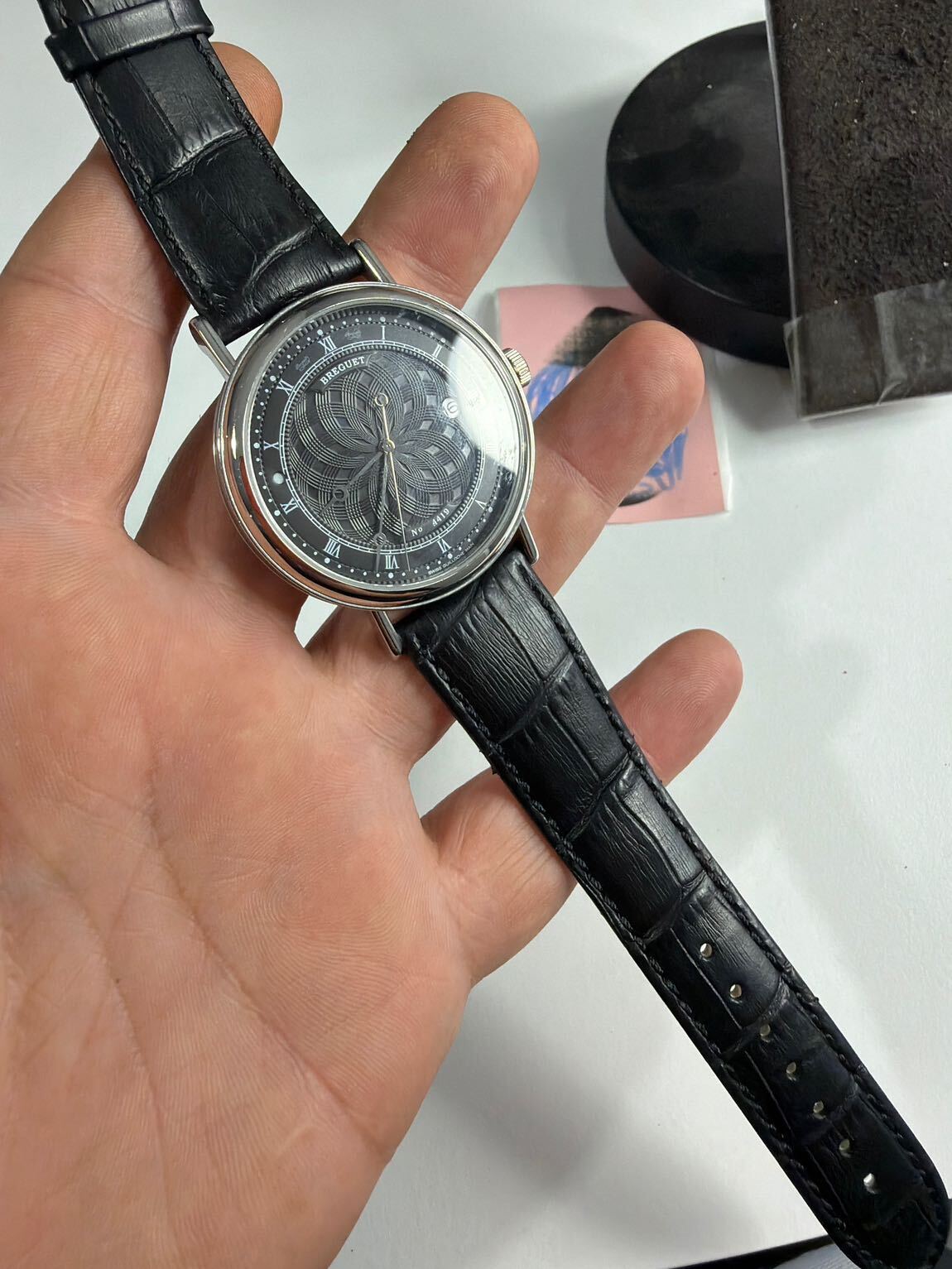 Breguet Siyah Deri Erkek Kol Saati — görsel 8/9