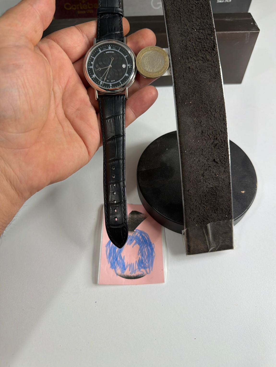 Breguet Siyah Deri Erkek Kol Saati — görsel 9/9