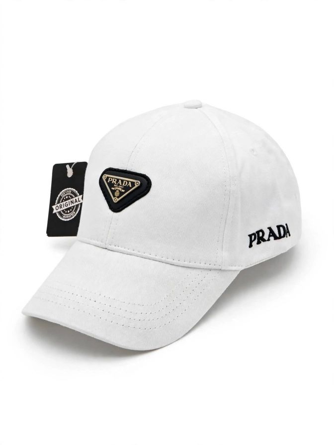 Prada Model Triangular Logo Spor Şapka — görsel 6/12