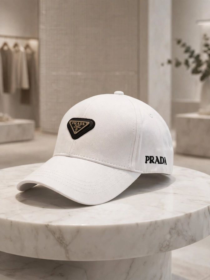 Prada Model Triangular Logo Spor Şapka — görsel 2/12