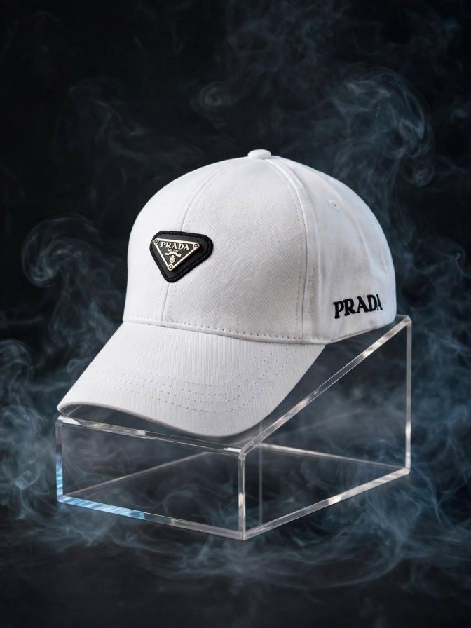 Prada Model Triangular Logo Spor Şapka — görsel 5/12