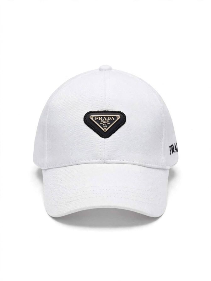 Prada Model Triangular Logo Spor Şapka — görsel 3/12