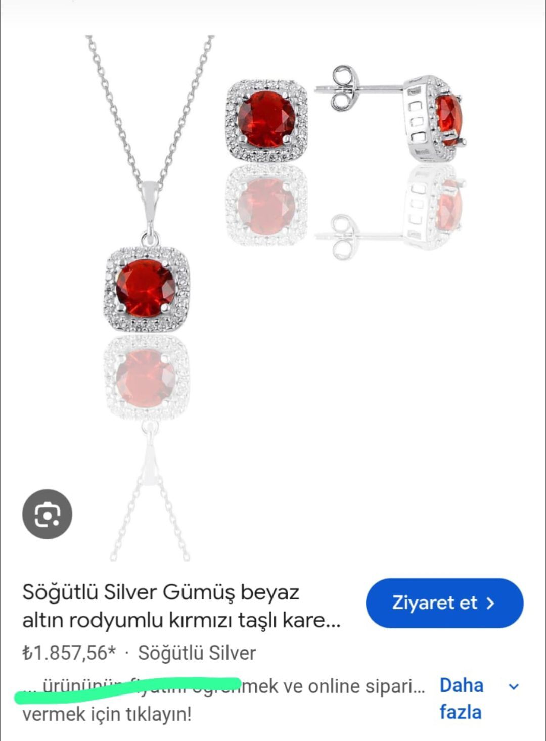 Söğütlü Silver Kolye ve Küpe Seti — görsel 3/3