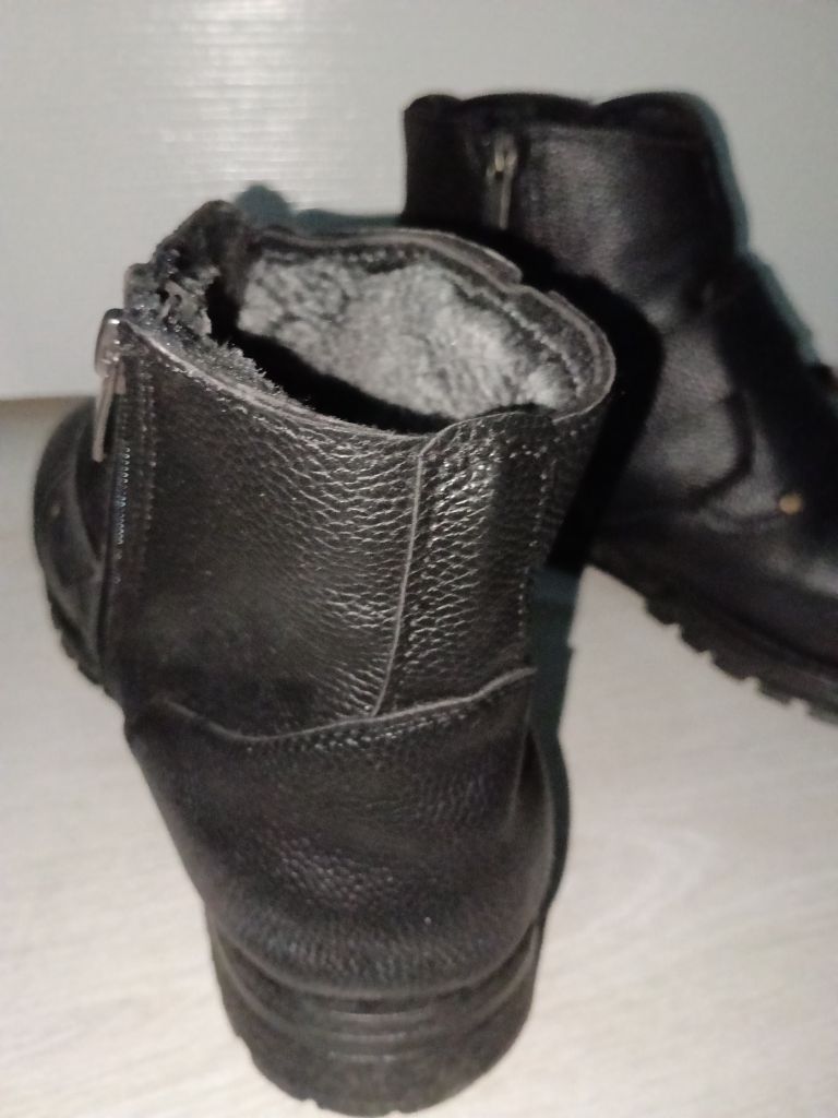 Siyah Deri peluşlu Bot — görsel 6/8