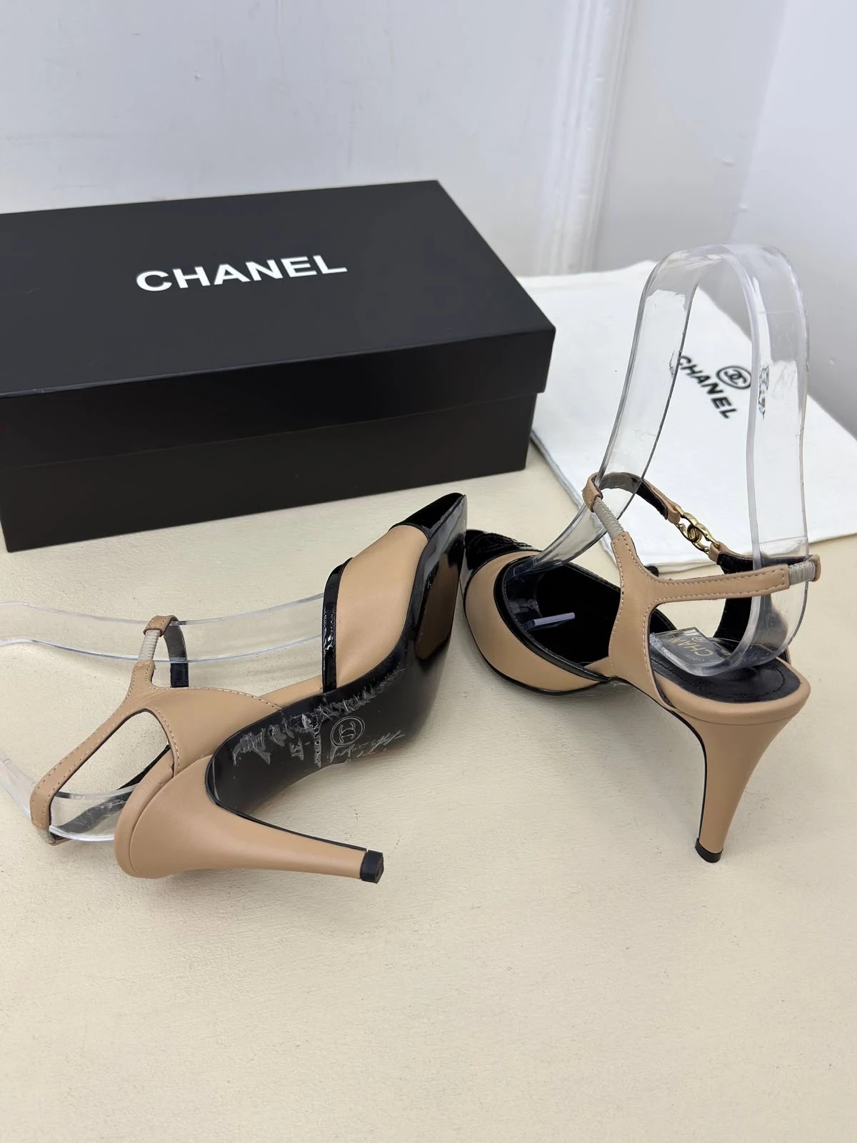 Chanel Topuklu Hakiki Deri İthal — görsel 8/8