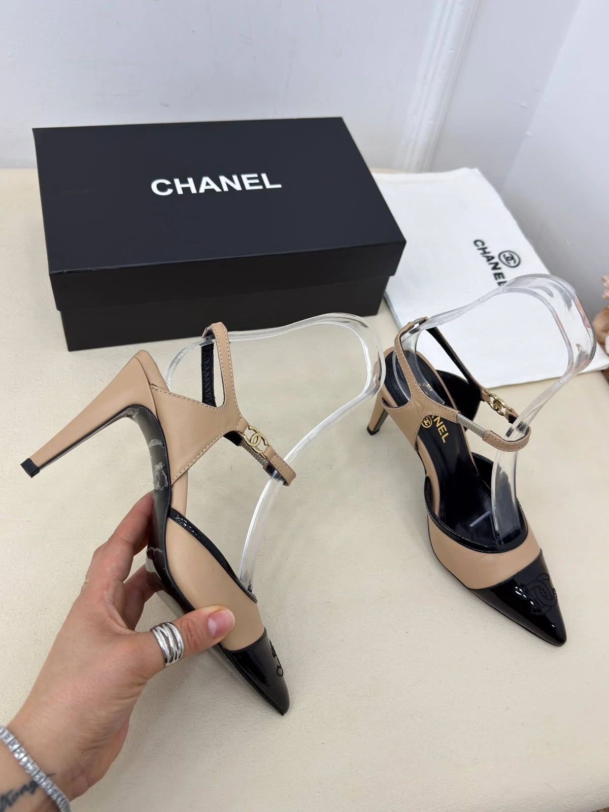Chanel Topuklu Hakiki Deri İthal — görsel 5/8