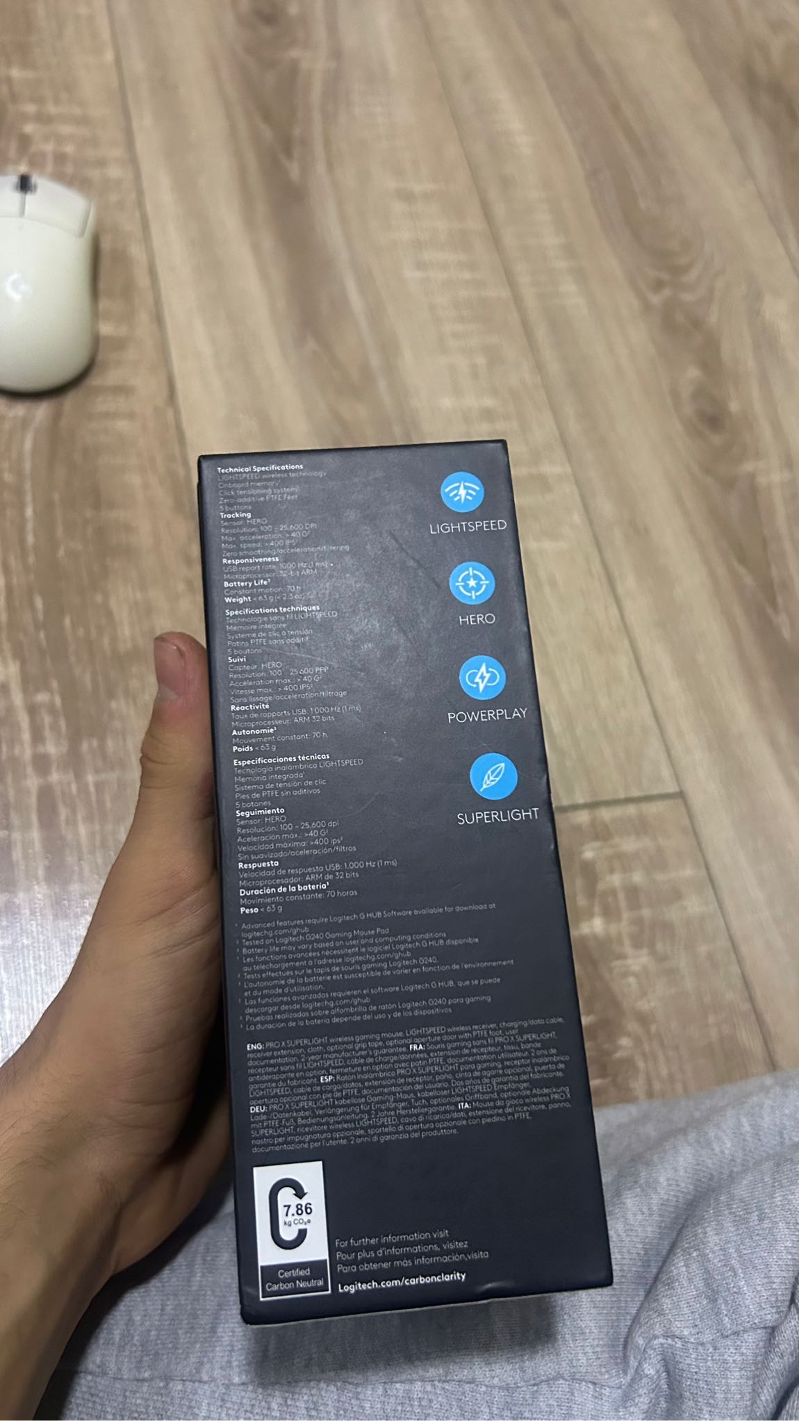 Logitech G pro X lightspeed beyaz mouse — görsel 4/4
