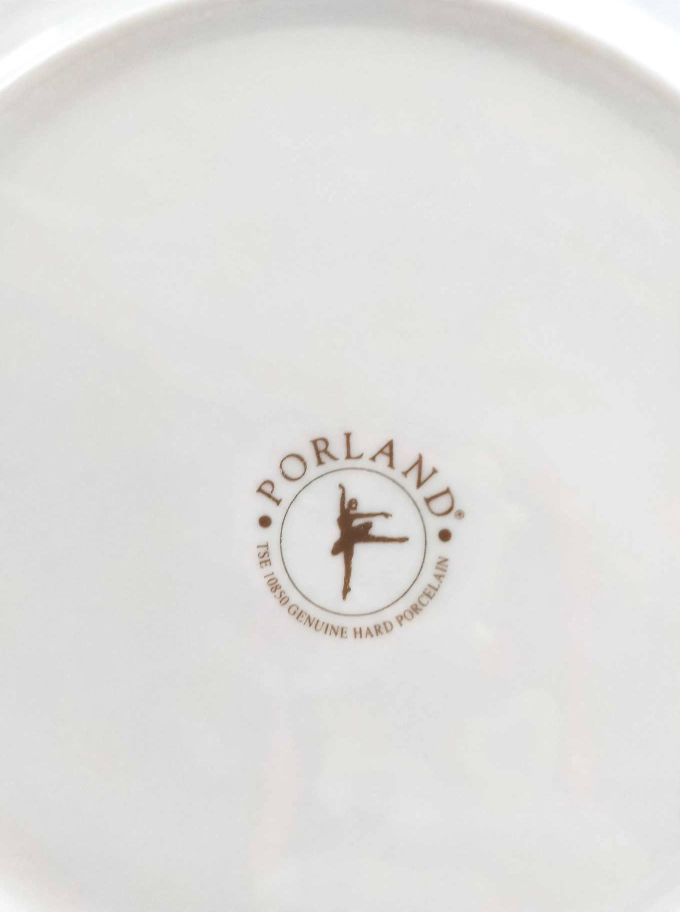 Vintage Porland 6'lı Porselen Tabak — görsel 2/3