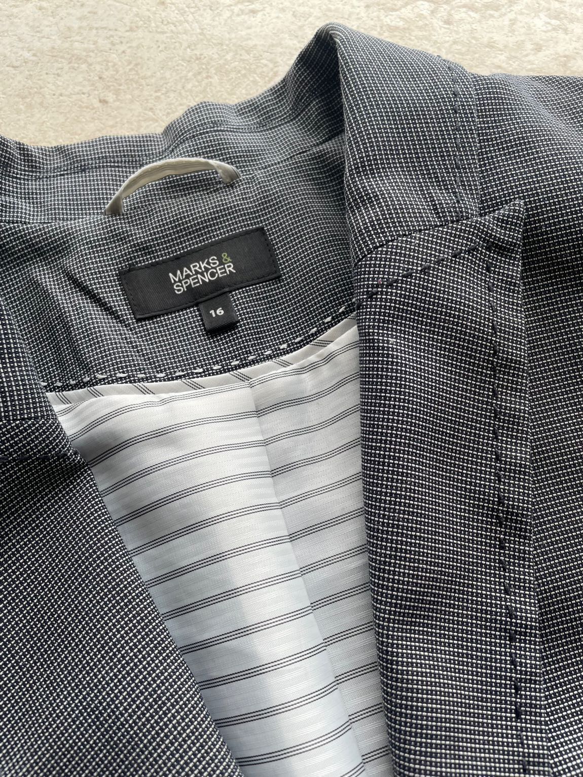 Marks & Spencer Lacivert Desenli Blazer — görsel 5/5