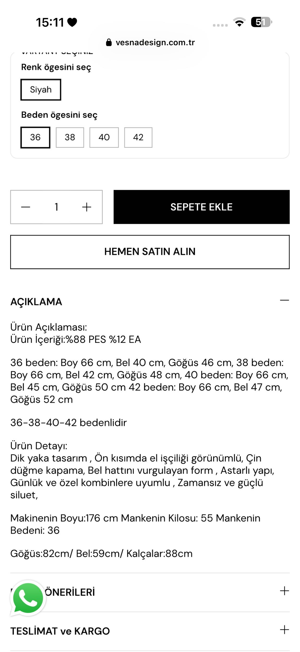 Vesna desing Blazer ceket — görsel 5/5
