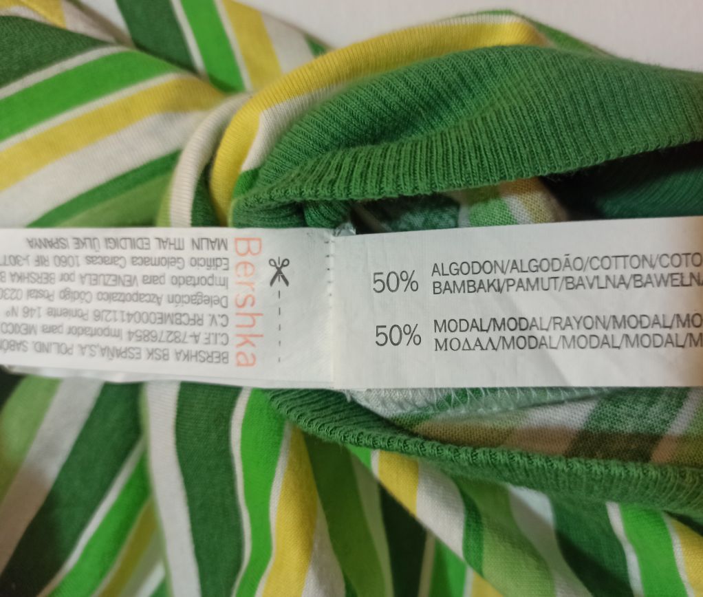 Bershka Y2K Vintage Yeşil Çizgili Bluz💚 — görsel 3/4