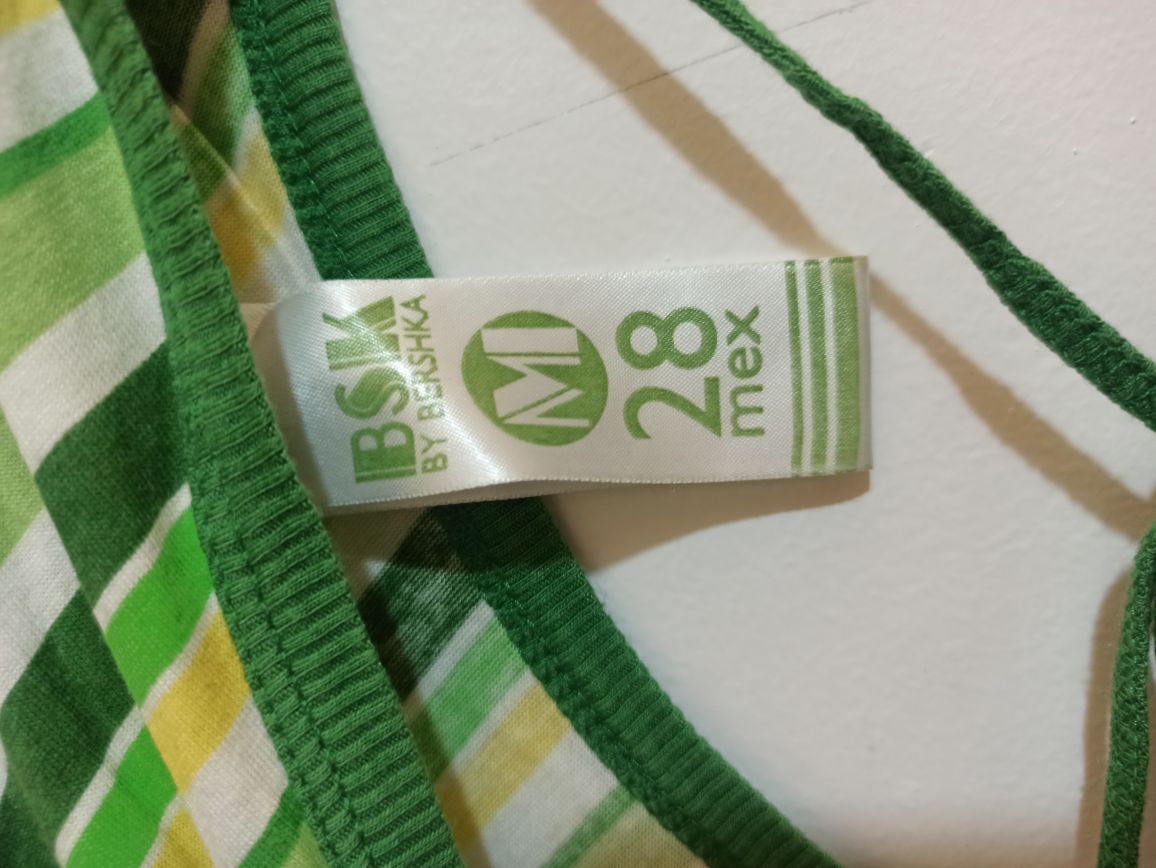Bershka Y2K Vintage Yeşil Çizgili Bluz💚 — görsel 4/4