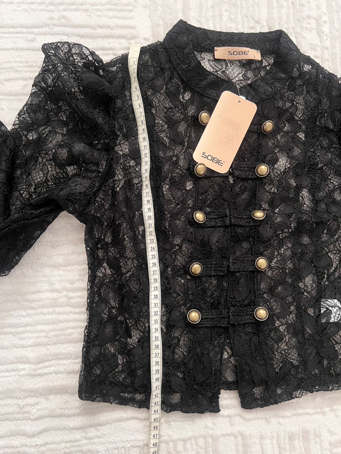 Siyah Dantel Blazer Ceket — görsel 6/8