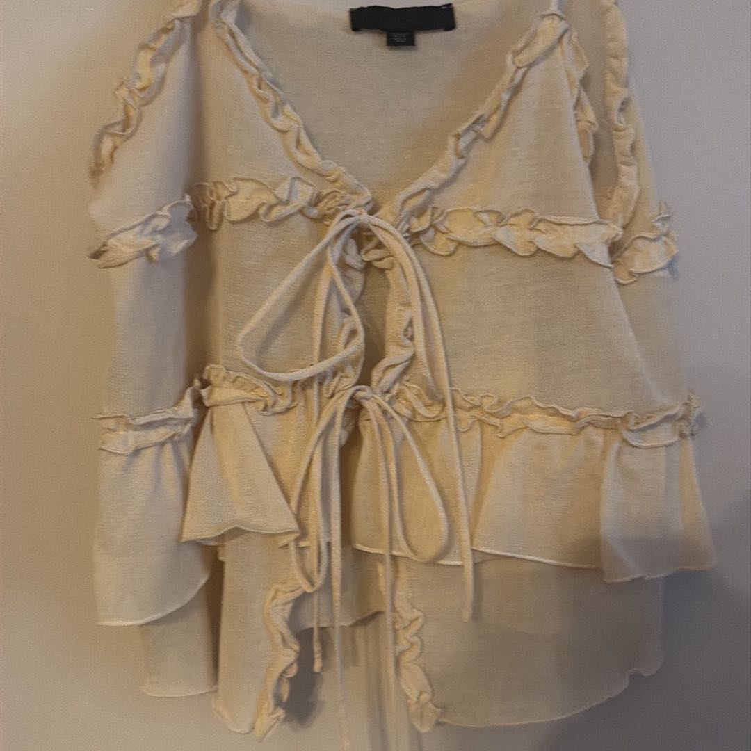 Krem Fırfırlı Büstiyer — görsel 5/8