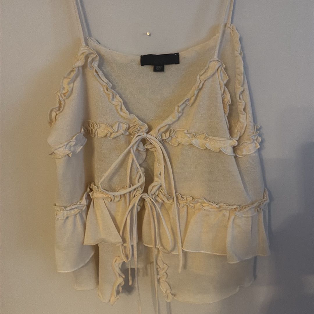 Krem Fırfırlı Büstiyer — görsel 3/8