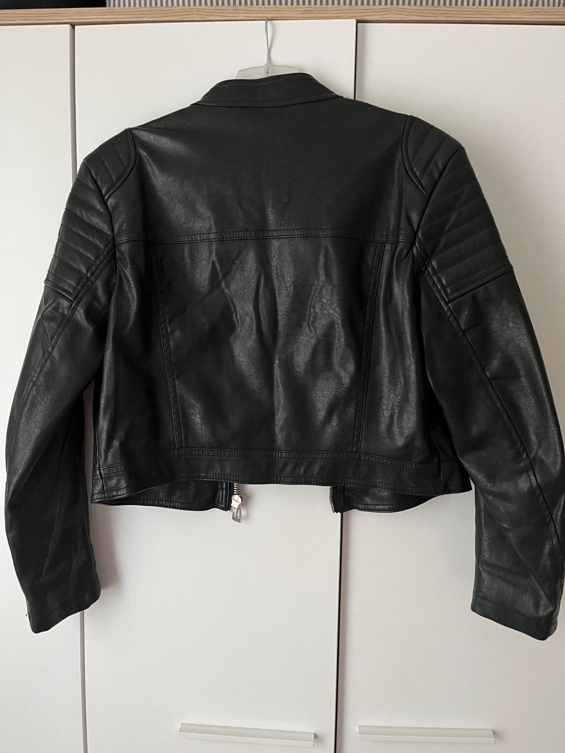 Bershka Siyah Deri Ceket — görsel 7/13