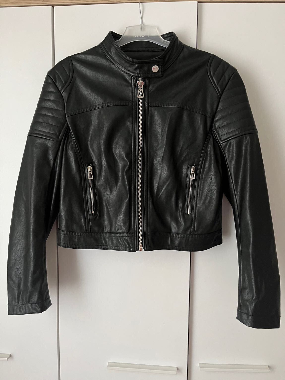 Bershka Siyah Deri Ceket — görsel 5/13