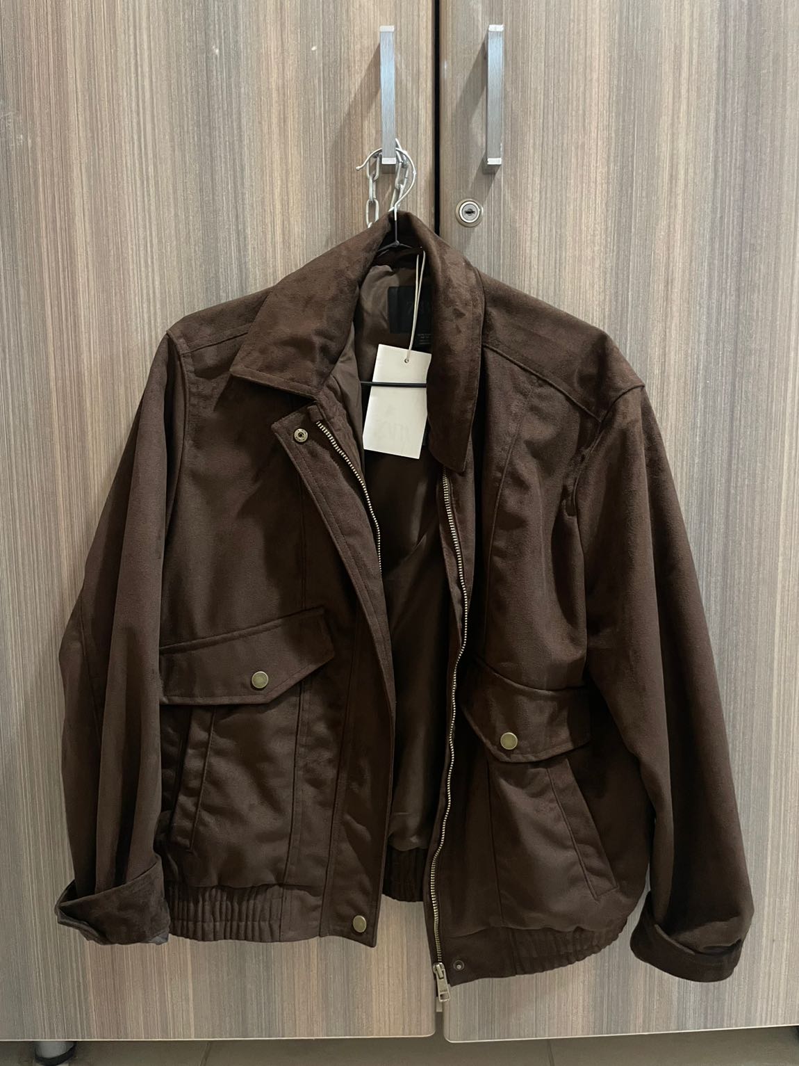 Zara suni süet bomber ceket — görsel 2/3