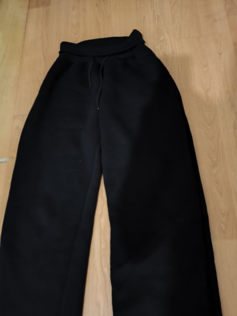 Bershka kıvrık beli Siyah pantolon — görsel 3/5