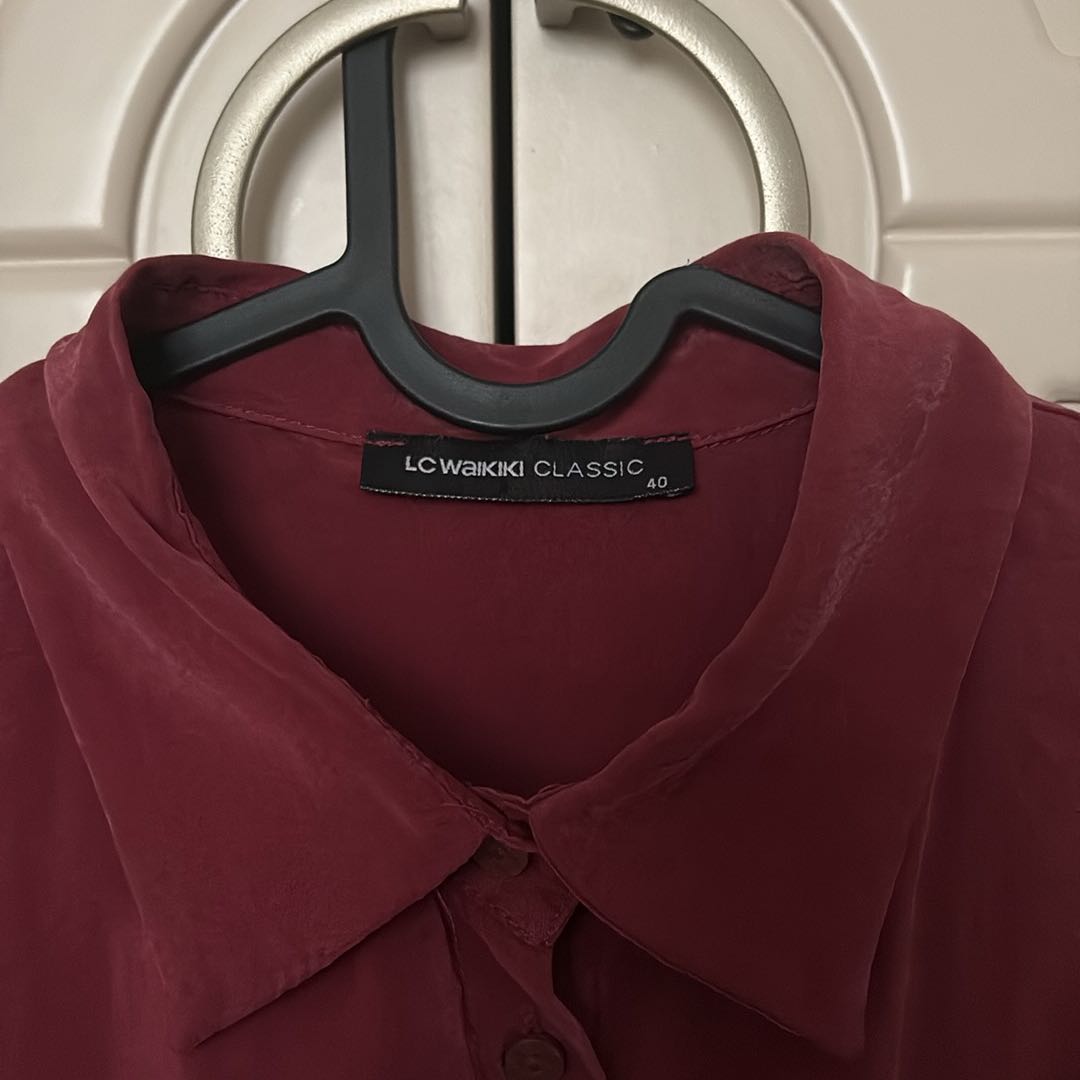 LCW Classic Bordo Gömlek — görsel 2/2