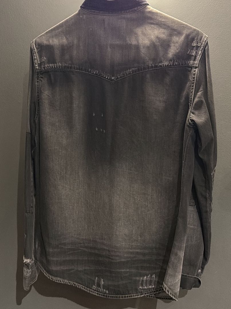 Allsaints Gri Denim Gömlek — görsel 3/4